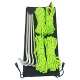 Maxbell Outdoor Guy Lines Tent Cord Kit with Adjuster Tensioner Fluorescent Green