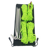 Maxbell Outdoor Guy Lines Tent Cord Kit with Adjuster Tensioner Fluorescent Green