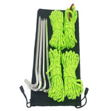 Maxbell Outdoor Guy Lines Tent Cord Kit with Adjuster Tensioner Fluorescent Green