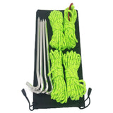 Maxbell Outdoor Guy Lines Tent Cord Kit with Adjuster Tensioner Fluorescent Green