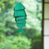 Maxbell Color Kois Fish Wind Chimes Metal Outdoor Indoor Pendant Ornaments Crafts Green