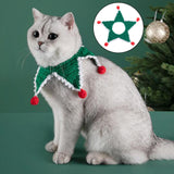 Maxbell Cable Knit Dog Scarf Christmas Cat Dog Winter Scarf Collar Neck Neckerchief Green1