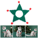 Maxbell Cable Knit Dog Scarf Christmas Cat Dog Winter Scarf Collar Neck Neckerchief Green1