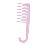 Maxbell Wide Tooth Comb with Hook Hanging Wind Comb for Salon Curly Hair Detangling Light Purple