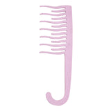 Maxbell Wide Tooth Comb with Hook Hanging Wind Comb for Salon Curly Hair Detangling Light Purple