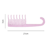 Maxbell Wide Tooth Comb with Hook Hanging Wind Comb for Salon Curly Hair Detangling Light Purple