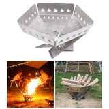 Maxbell Stove Heating Grate Tool Fire Pit Barbecue for Outdoor Camping Cooking L