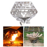 Maxbell Stove Heating Grate Tool Fire Pit Barbecue for Outdoor Camping Cooking L with Gridiron