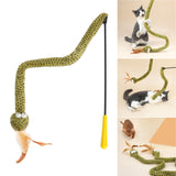 Maxbell Cat Wand Stick Wire Teaser Kitten Toy Dangle Bell Interactive Play Toys A