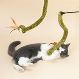 Maxbell Cat Wand Stick Wire Teaser Kitten Toy Dangle Bell Interactive Play Toys A