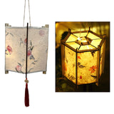 Maxbell Lantern Portable Wooden Luminous Chinese Light Lamp for New Year Holiday H