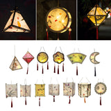 Maxbell Lantern Portable Wooden Luminous Chinese Light Lamp for New Year Holiday A