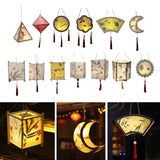 Maxbell Lantern Portable Wooden Luminous Chinese Light Lamp for New Year Holiday A