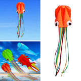 Maxbell 1 Set Octopu Kite Octopus Cartoon Foldable Entertainment for Beach Children Orange