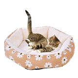 Maxbell Warm Dog Cat Bed Pet Cushion Soft Sleeping Nest Cave Anti-Slip Yellow