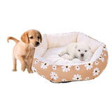 Maxbell Warm Dog Cat Bed Pet Cushion Soft Sleeping Nest Cave Anti-Slip Yellow