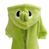 Maxbell Dog Clothes Dinosaur Jumpsuits Fleece Hoodie Pajamas Jacket Cute Fancy Dress Green M