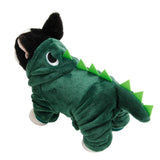 Maxbell Dog Clothes Dinosaur Jumpsuits Fleece Hoodie Pajamas Jacket Cute Fancy Dress Dark Green XL