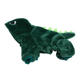 Maxbell Dog Clothes Dinosaur Jumpsuits Fleece Hoodie Pajamas Jacket Cute Fancy Dress Dark Green XL