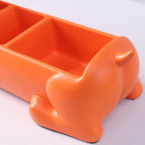 Maxbell Desk Organizer Decoration Trinket Container for Entrance Bedroom Desk Orange