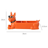 Maxbell Desk Organizer Decoration Trinket Container for Entrance Bedroom Desk Orange