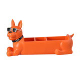 Maxbell Desk Organizer Decoration Trinket Container for Entrance Bedroom Desk Orange