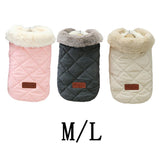 Maxbell Autumn Winter Padded Vest Dog Jacket Pet Clothes Warm Supplies Pink M