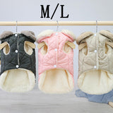 Maxbell Autumn Winter Padded Vest Dog Jacket Pet Clothes Warm Supplies Pink M