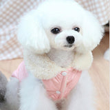 Maxbell Autumn Winter Padded Vest Dog Jacket Pet Clothes Warm Supplies Pink M