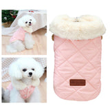 Maxbell Autumn Winter Padded Vest Dog Jacket Pet Clothes Warm Supplies Pink M