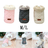 Maxbell Autumn Winter Padded Vest Dog Jacket Pet Clothes Warm Supplies Pink M