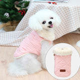 Maxbell Autumn Winter Padded Vest Dog Jacket Pet Clothes Warm Supplies Pink M