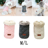 Maxbell Autumn Winter Padded Vest Dog Jacket Pet Clothes Warm Supplies Pink M