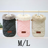 Maxbell Autumn Winter Padded Vest Dog Jacket Pet Clothes Warm Supplies Pink M