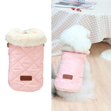 Maxbell Autumn Winter Padded Vest Dog Jacket Pet Clothes Warm Supplies Pink M