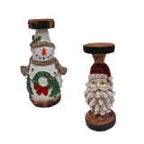 Maxbell Pillar Candle Holder Stand Candlestick Wedding Home Office Tea Light Decor Snowman