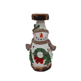 Maxbell Pillar Candle Holder Stand Candlestick Wedding Home Office Tea Light Decor Snowman