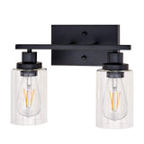 Maxbell Modern 2 Lights Bathroom Vanity Light Wall Sconce Indoor Mount Home Black