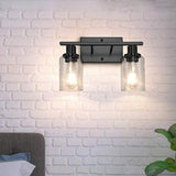 Maxbell Modern 2 Lights Bathroom Vanity Light Wall Sconce Indoor Mount Home Black