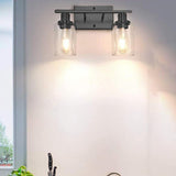 Maxbell Modern 2 Lights Bathroom Vanity Light Wall Sconce Indoor Mount Home Black