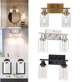 Maxbell Modern 2 Lights Bathroom Vanity Light Wall Sconce Indoor Mount Home Brass