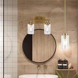 Maxbell Modern 2 Lights Bathroom Vanity Light Wall Sconce Indoor Mount Home Brass