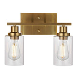 Maxbell Modern 2 Lights Bathroom Vanity Light Wall Sconce Indoor Mount Home Brass