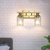 Maxbell Modern 2 Lights Bathroom Vanity Light Wall Sconce Indoor Mount Home Brass