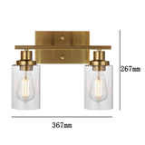 Maxbell Modern 2 Lights Bathroom Vanity Light Wall Sconce Indoor Mount Home Brass