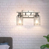 Maxbell Modern 2 Lights Bathroom Vanity Light Wall Sconce Indoor Mount Home Silver