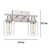 Maxbell Modern 2 Lights Bathroom Vanity Light Wall Sconce Indoor Mount Home Silver