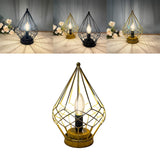 Maxbell Table Lamp Candlestick Iron Lampshade W/ Bulb Desk Light Home Lighting Gold