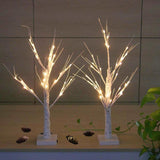 Maxbell Tabletop 24 LED Birch Tree Lights Twig Light White 60cm for Party Christmas