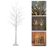 Maxbell Tabletop 24 LED Birch Tree Lights Twig Light White 60cm for Party Christmas